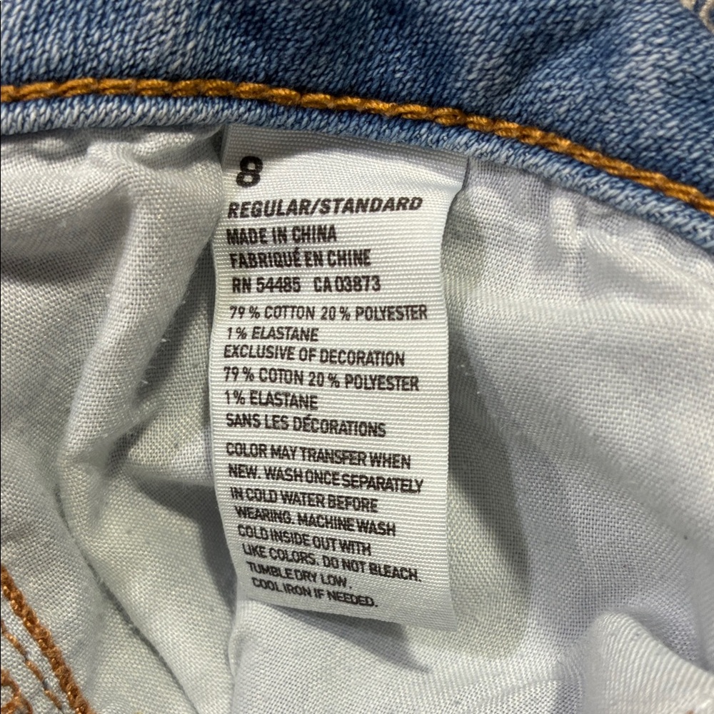 Women’s American Eagle Distressed Jeans w/ Hand-Sewn Cross/Rose Patches, W30 - Picture 11 of 14